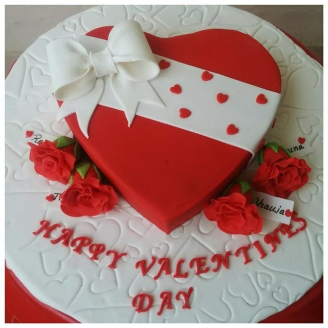 Love's First Bite Valentine Cake